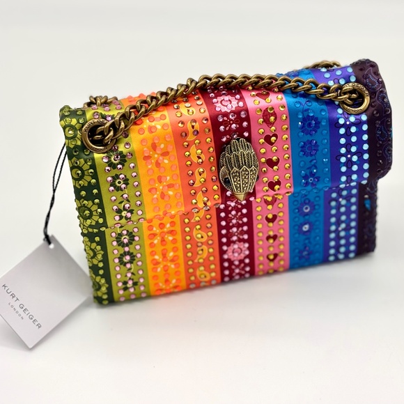 KURT GEIGER LONDON Fabric Mini Kensington Crossbody - Picture 3 of 7